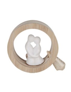 Statuina Sposi con cerchio cm16