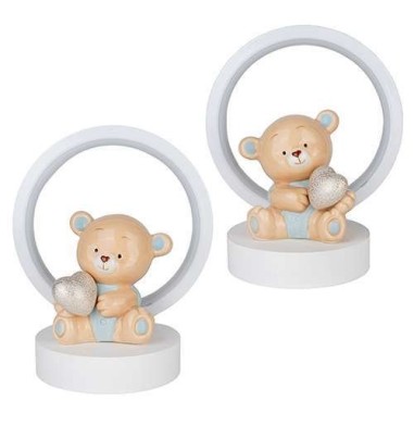 2 Statuina orso led Celeste
