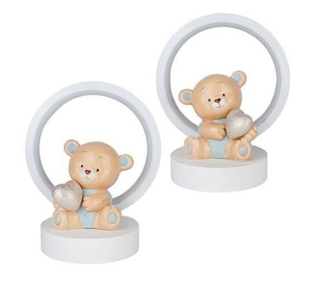 2 Statuina orso led Celeste