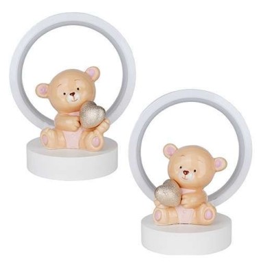 2 Statuina orso led Rosa