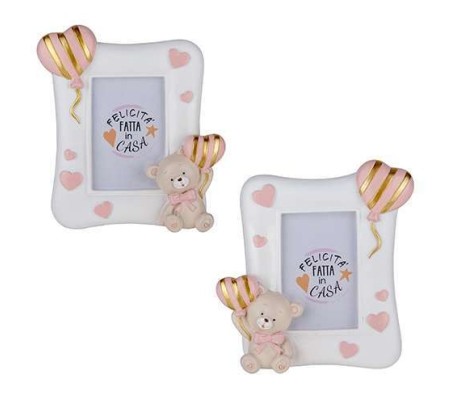 4 Cornice orso rosa