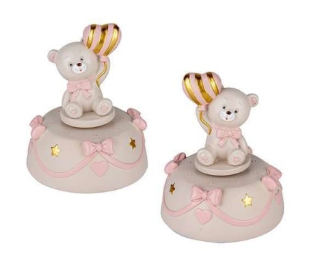 2 Carillon orso Rosa