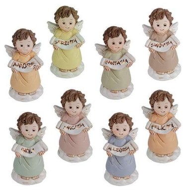 8 Statuina angelo colorato cm8