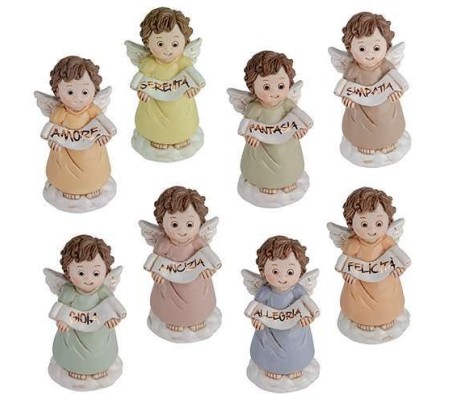 8 Statuina angelo colorato cm8