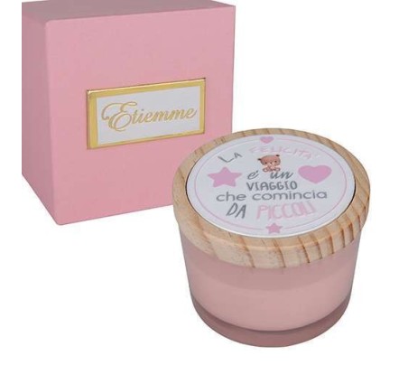 Candela orso rosa