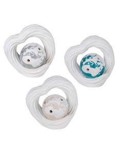 3 Statuina cuore con mappamondo led