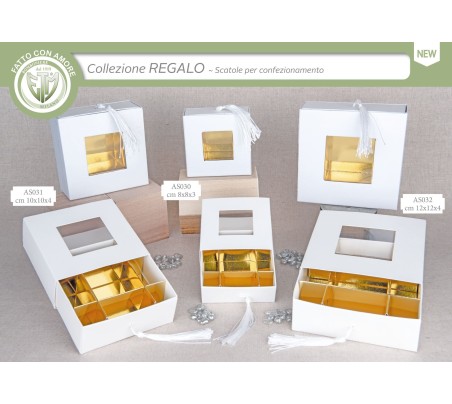 6 Scatole con divisorio cm 8x8x3