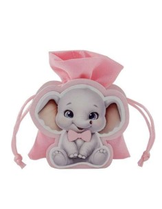 6 Sacchetti elefante rosa
