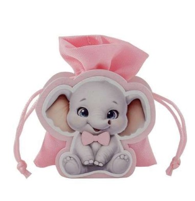 6 Sacchetti elefante rosa
