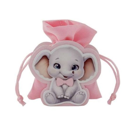 6 Sacchetti elefante rosa