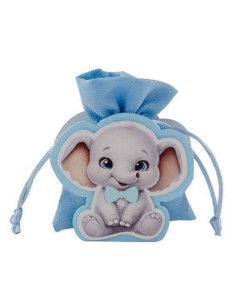 6 Sacchetti elefante celeste