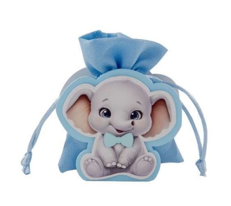 6 Sacchetti elefante celeste