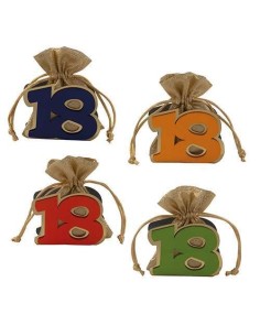 6 Sacchetti numero 18 colorati