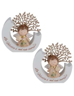 2 Statuina angelo con albero
