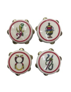 6 Tamburello ceramica con asso