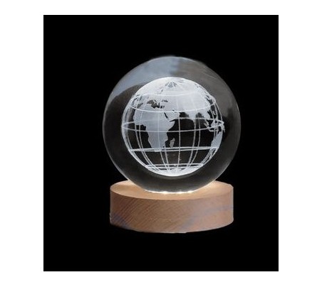 Statuina sfera led mappamondo cm10