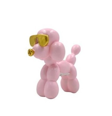 4 Statuina cane rosa