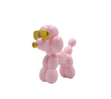 4 Statuina cane rosa