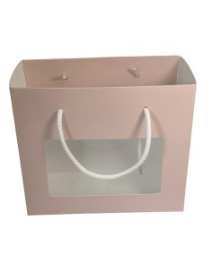 10 Scatole Busta rosa con finestra 16x8x14