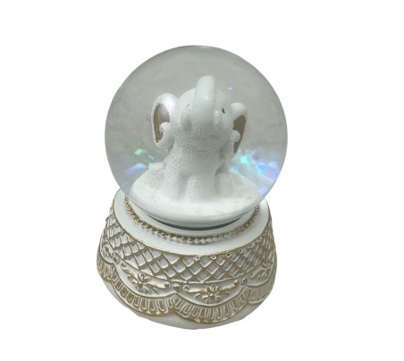 Statuina sfera con elefante bianco