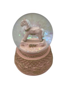 Statuina sfera con Cavallo rosa