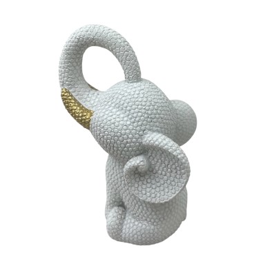 Statuina elefante bianco cm12