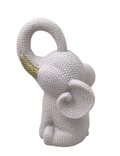Statuina elefante Rosa cm12