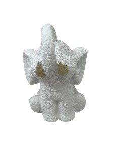 12 Statuina elefante Bianco cm5