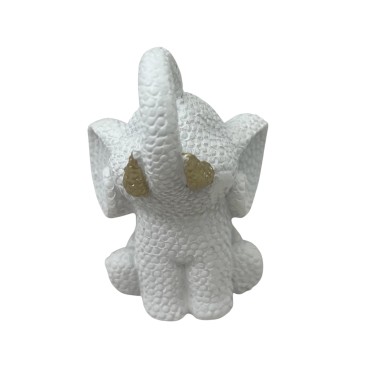 12 Statuina elefante Bianco cm5