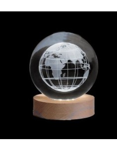 Statuina sfera led mappamondo cm8