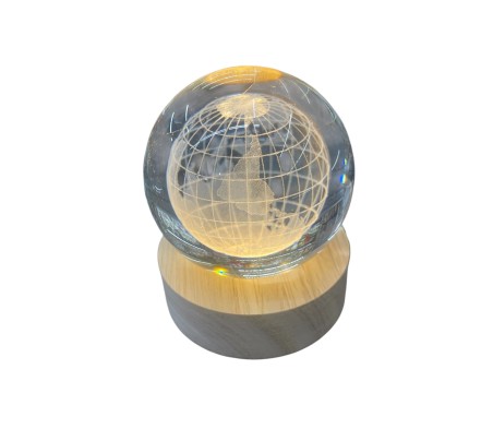 Statuina sfera led mappamondo cm7