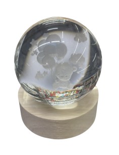 Statuina sfera led orso cm7