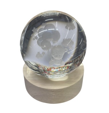 Statuina sfera led orso cm8