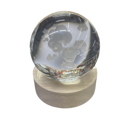 Statuina sfera led orso cm8