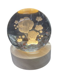 Statuina sfera led orso cm7 2