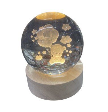 Statuina sfera led orso cm8