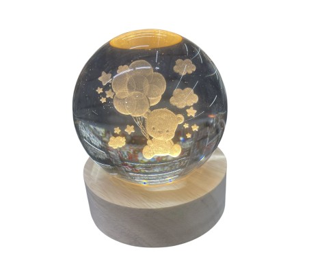 Statuina sfera led orso cm8