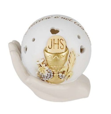 2 Statuina mani con sfera cresima