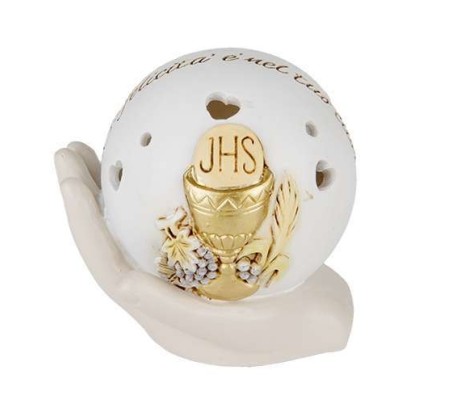 2 Statuina mani con sfera cresima