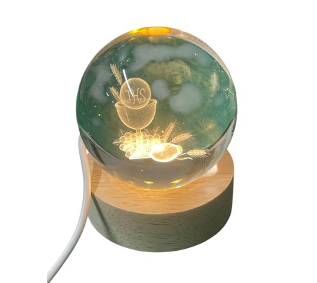 Statuina sfera led calice comunione cm7