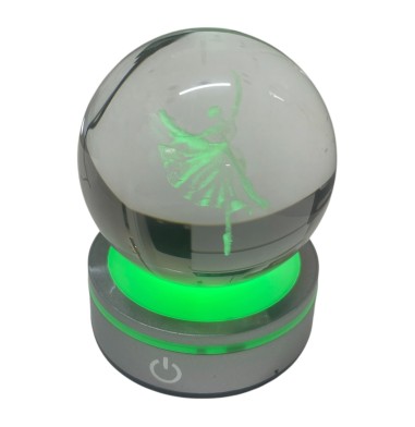 Statuina sfera Ballerina  con led CM10