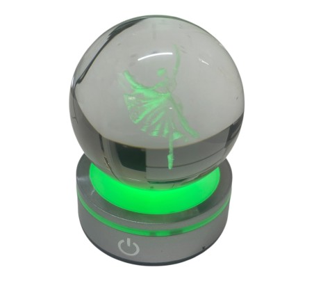 Statuina sfera Ballerina  con led CM10