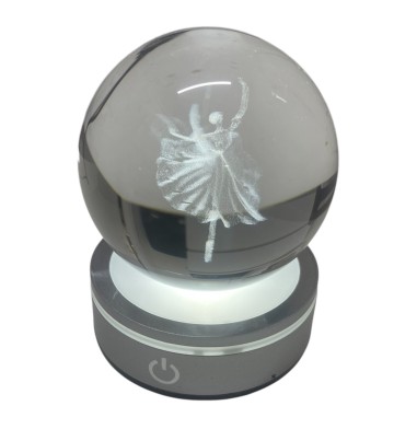 Statuina sfera Ballerina  con led CM10