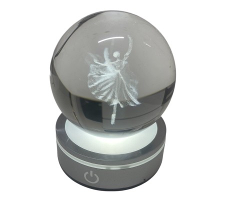Statuina sfera Ballerina  con led CM10