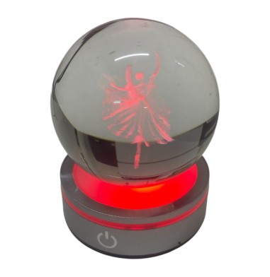 Statuina sfera Ballerina  con led CM10