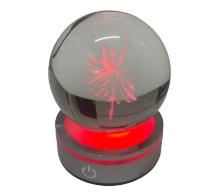 Statuina sfera Ballerina  con led CM10