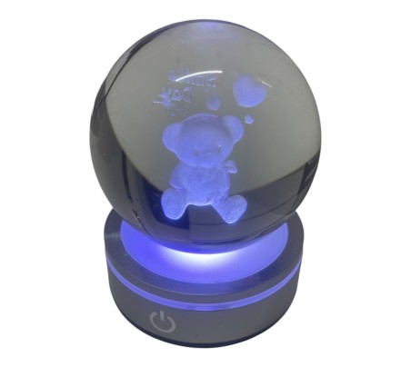 Statuina sfera Orso  con led CM10