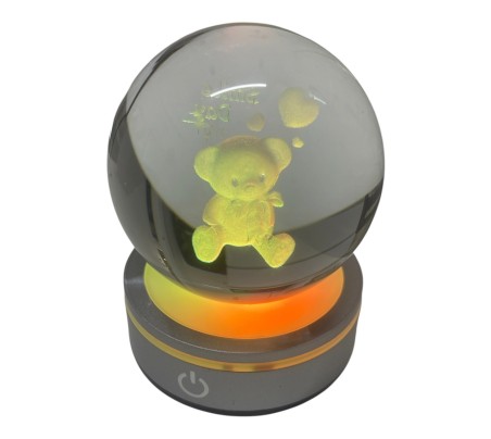 Statuina sfera Orso  con led CM10