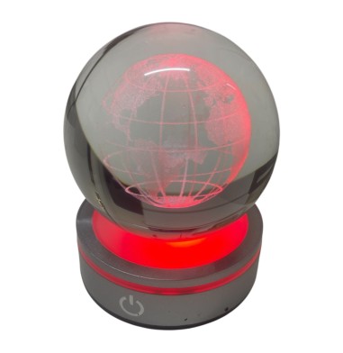 Statuina sfera Mappamondo  con led CM10