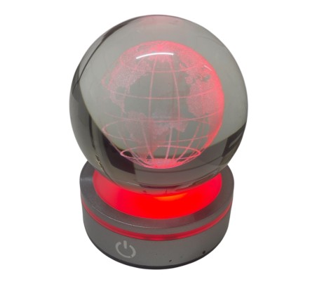 Statuina sfera Mappamondo  con led CM10